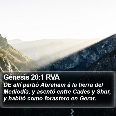Génesis 20:1 RVA Bible Verse Image