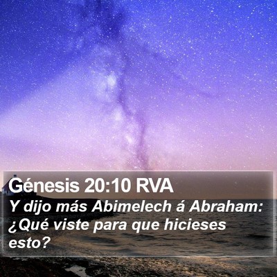 Génesis 20:10 RVA Bible Verse Image