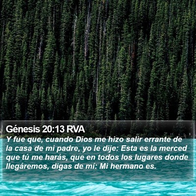 Génesis 20:13 RVA Bible Verse Image