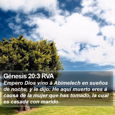 Génesis 20:3 RVA Bible Verse Image
