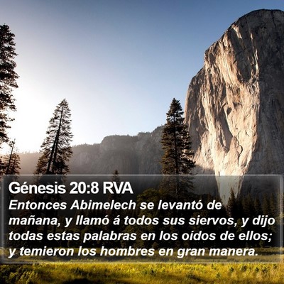 Génesis 20:8 RVA Bible Verse Image