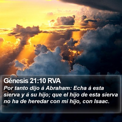 Génesis 21:10 RVA Bible Verse Image