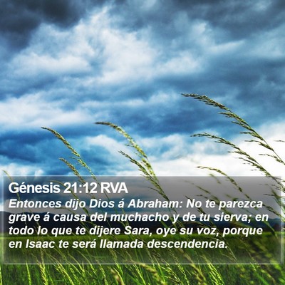Génesis 21:12 RVA Bible Verse Image