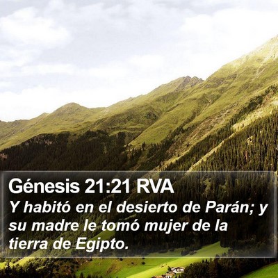 Génesis 21:21 RVA Bible Verse Image