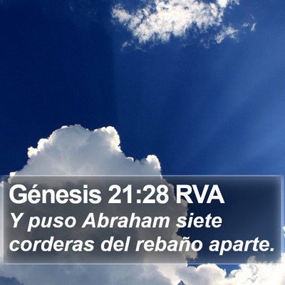 Génesis 21:28 RVA Bible Verse Image