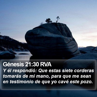 Génesis 21:30 RVA Bible Verse Image