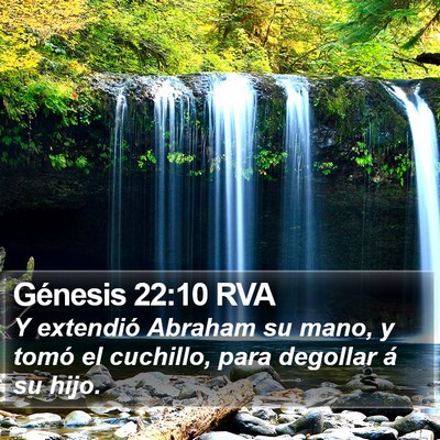 Génesis 22:10 RVA Bible Verse Image