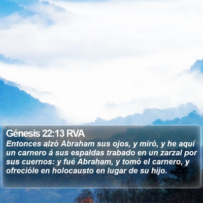 Génesis 22:13 RVA Bible Verse Image