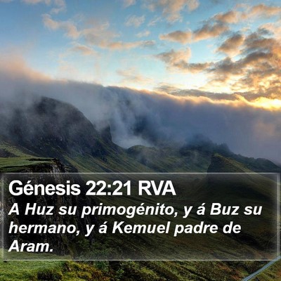 Génesis 22:21 RVA Bible Verse Image