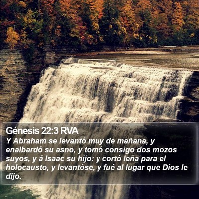 Génesis 22:3 RVA Bible Verse Image