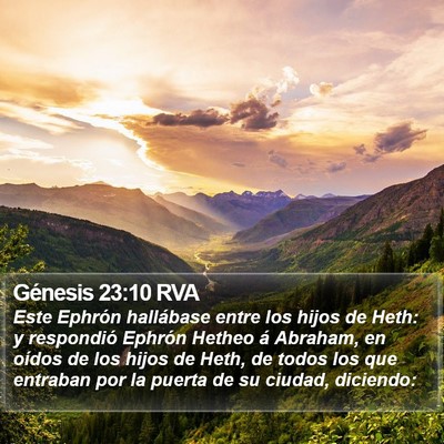 Génesis 23:10 RVA Bible Verse Image