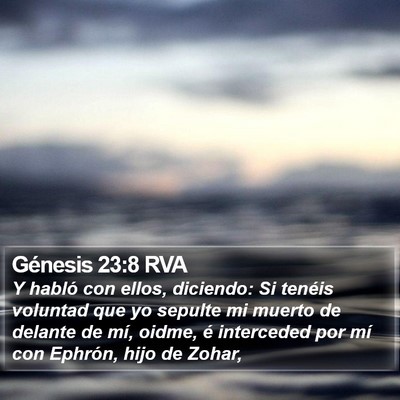 Génesis 23:8 RVA Bible Verse Image