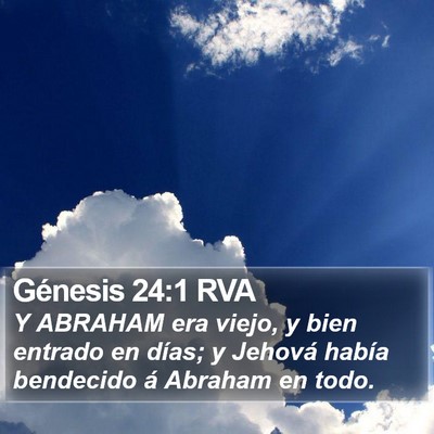 Génesis 24:1 RVA Bible Verse Image