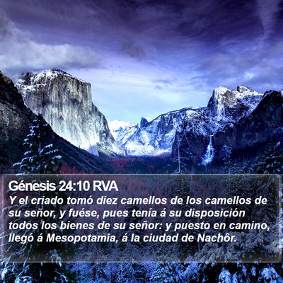 Génesis 24:10 RVA Bible Verse Image