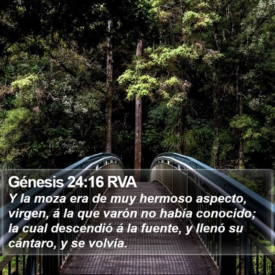 Génesis 24:16 RVA Bible Verse Image