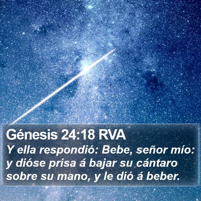 Génesis 24:18 RVA Bible Verse Image