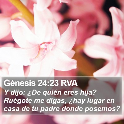 Génesis 24:23 RVA Bible Verse Image