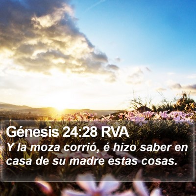 Génesis 24:28 RVA Bible Verse Image