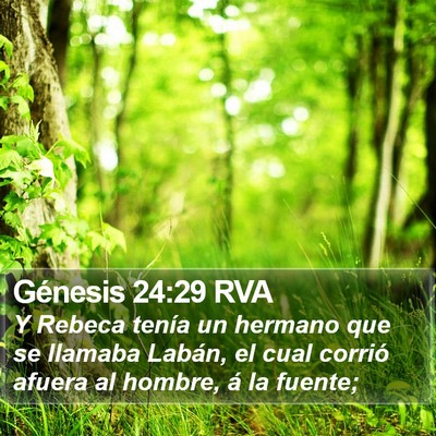 Génesis 24:29 RVA Bible Verse Image