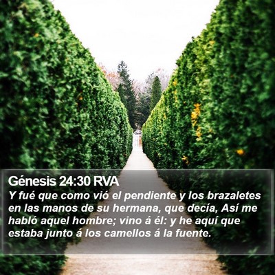 Génesis 24:30 RVA Bible Verse Image