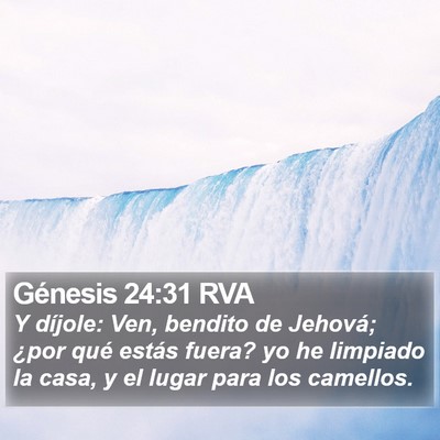 Génesis 24:31 RVA Bible Verse Image