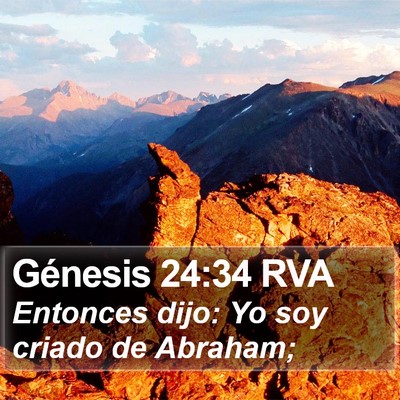 Génesis 24:34 RVA Bible Verse Image