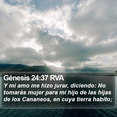 Génesis 24:37 RVA Bible Verse Image