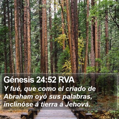 Génesis 24:52 RVA Bible Verse Image