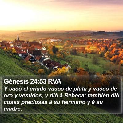 Génesis 24:53 RVA Bible Verse Image