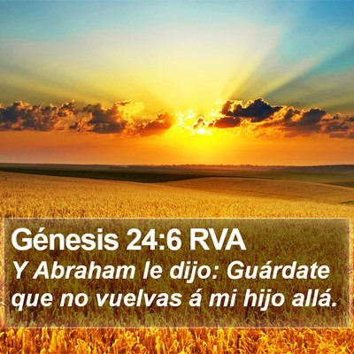 Génesis 24:6 RVA Bible Verse Image