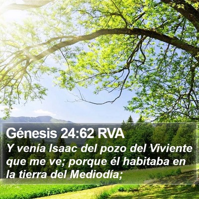 Génesis 24:62 RVA Bible Verse Image