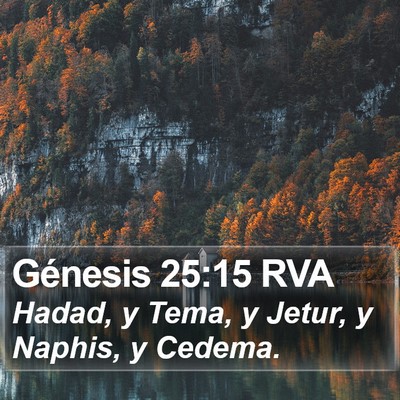 Génesis 25:15 RVA Bible Verse Image
