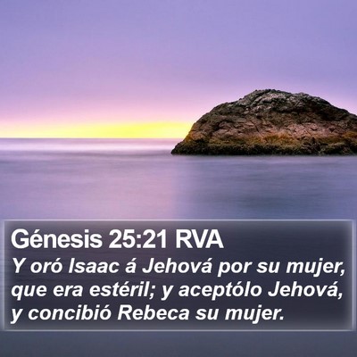 Génesis 25:21 RVA Bible Verse Image