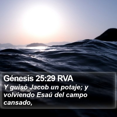 Génesis 25:29 RVA Bible Verse Image