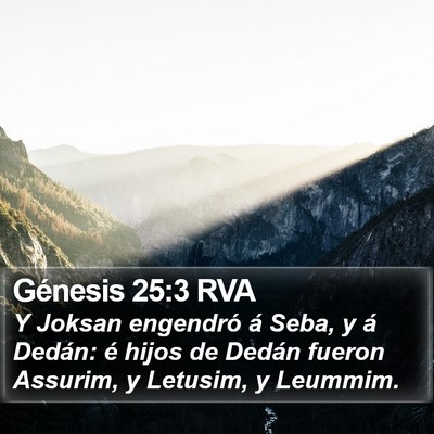 Génesis 25:3 RVA Bible Verse Image