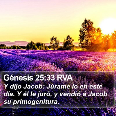 Génesis 25:33 RVA Bible Verse Image