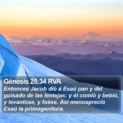 Génesis 25:34 RVA Bible Verse Image