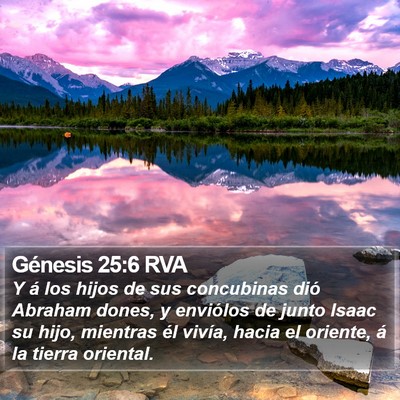 Génesis 25:6 RVA Bible Verse Image
