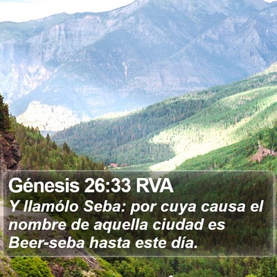 Génesis 26:33 RVA Bible Verse Image