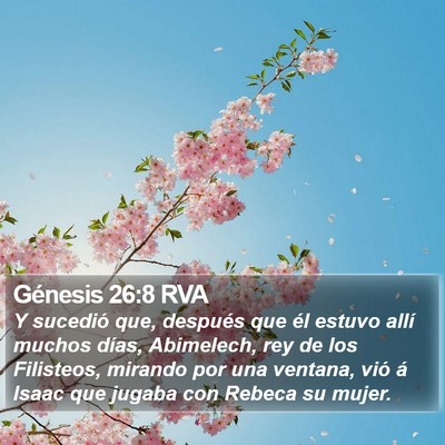 Génesis 26:8 RVA Bible Verse Image