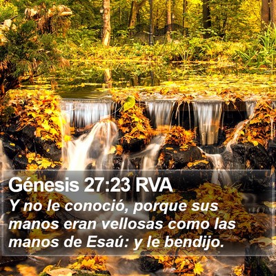 Génesis 27:23 RVA Bible Verse Image