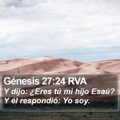 Génesis 27:24 RVA Bible Verse Image
