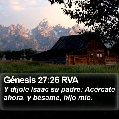 Génesis 27:26 RVA Bible Verse Image