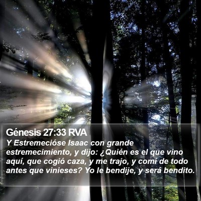 Génesis 27:33 RVA Bible Verse Image