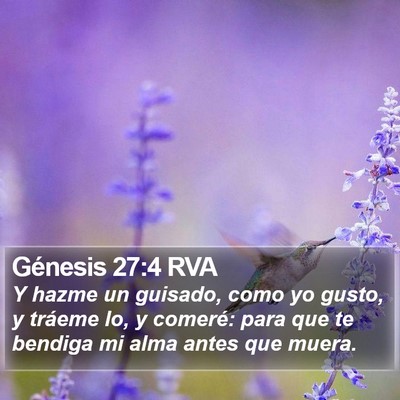 Génesis 27:4 RVA Bible Verse Image