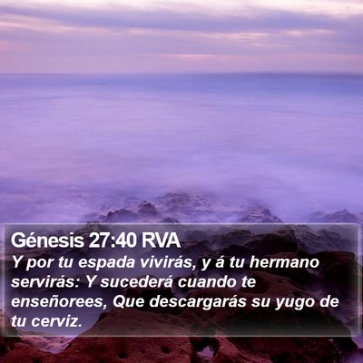Génesis 27:40 RVA Bible Verse Image
