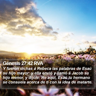 Génesis 27:42 RVA Bible Verse Image
