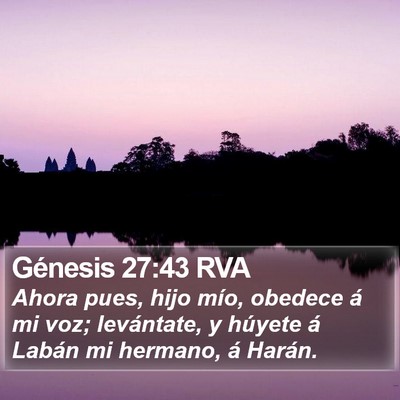 Génesis 27:43 RVA Bible Verse Image