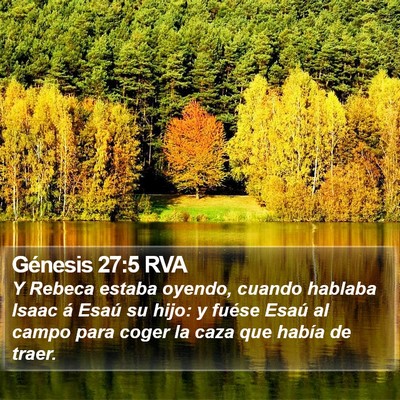 Génesis 27:5 RVA Bible Verse Image