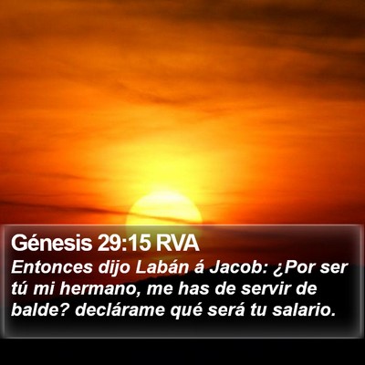 Génesis 29:15 RVA Bible Verse Image